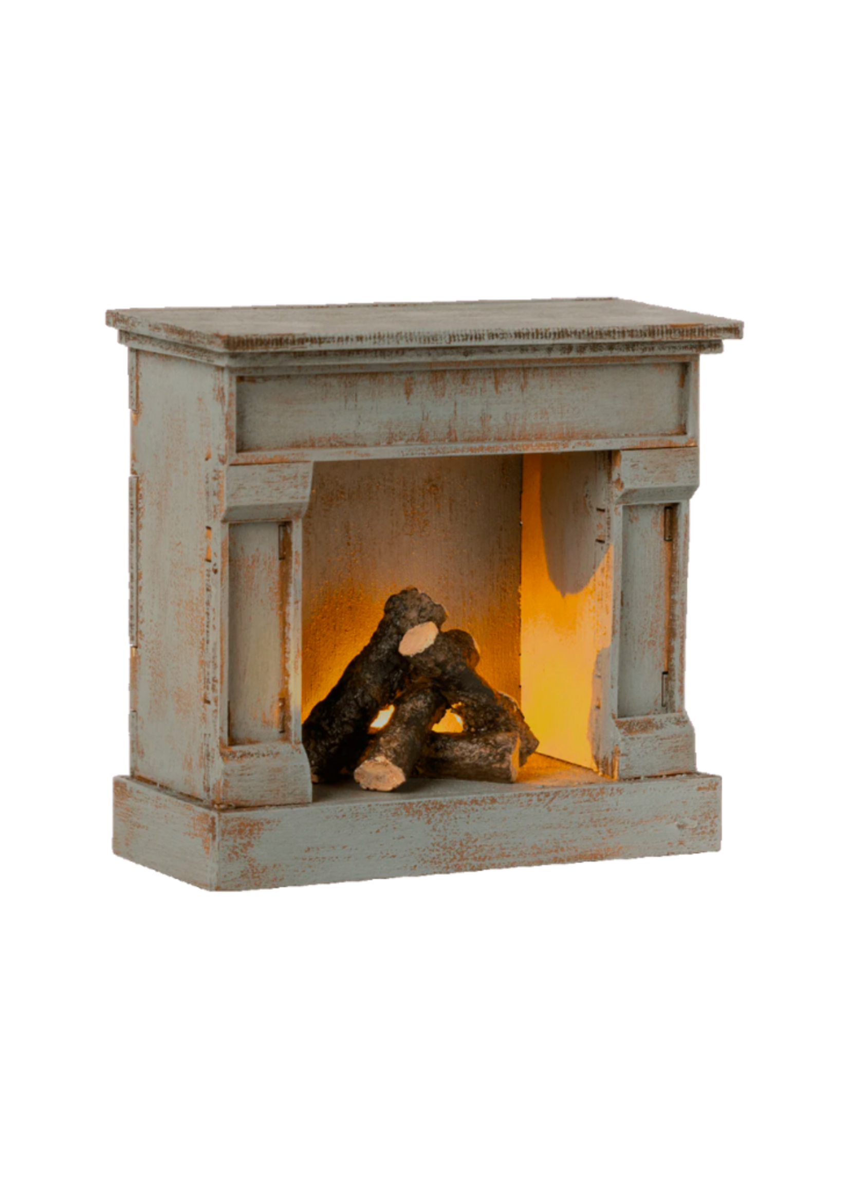 Maileg Fireplace, Vintage Blue - Mouse