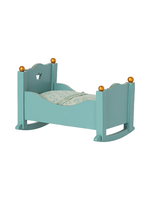 Maileg Cradle, Baby Mouse - Blue