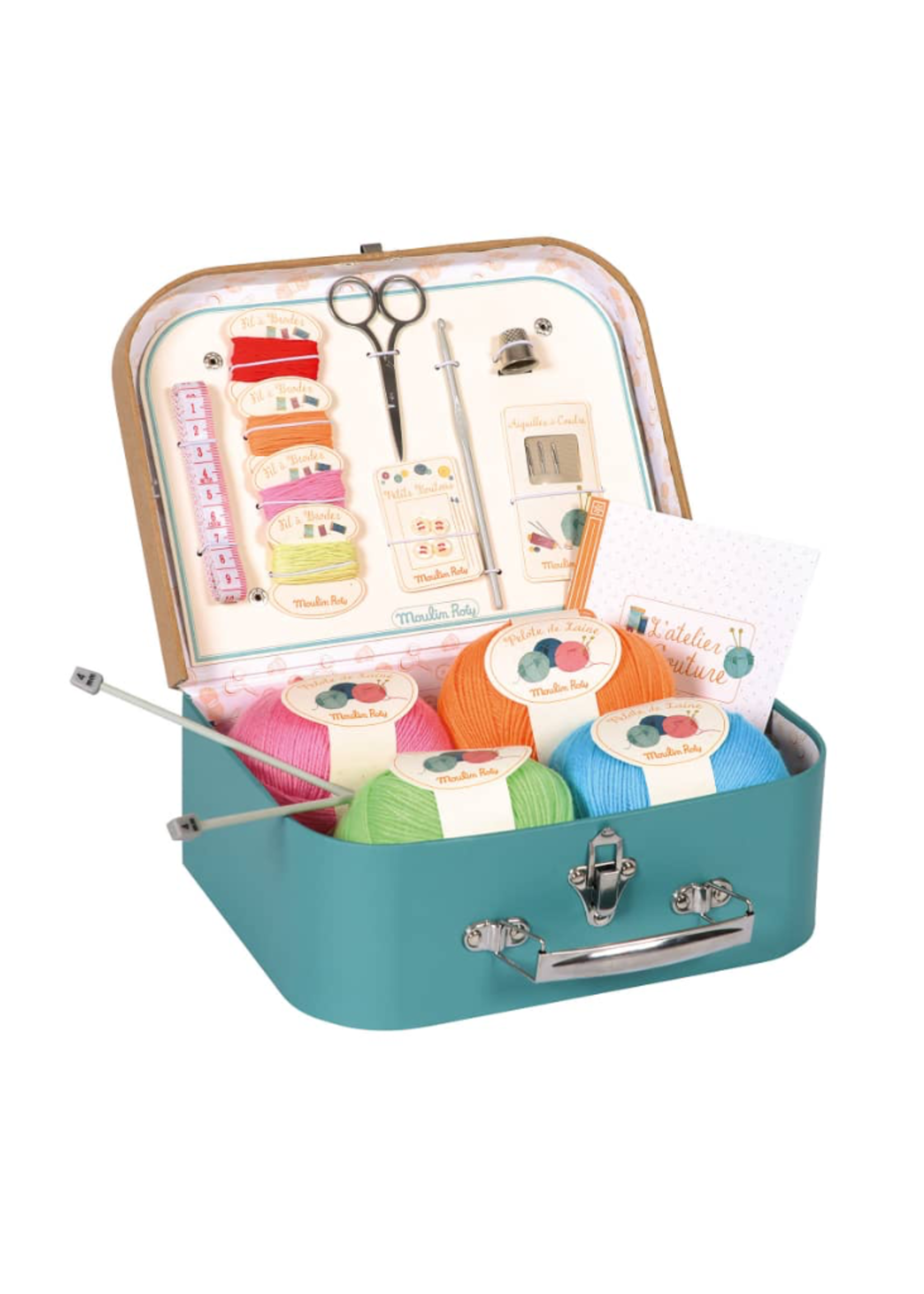 Moulin Roty Sewing & Knitting Set in Suitcase