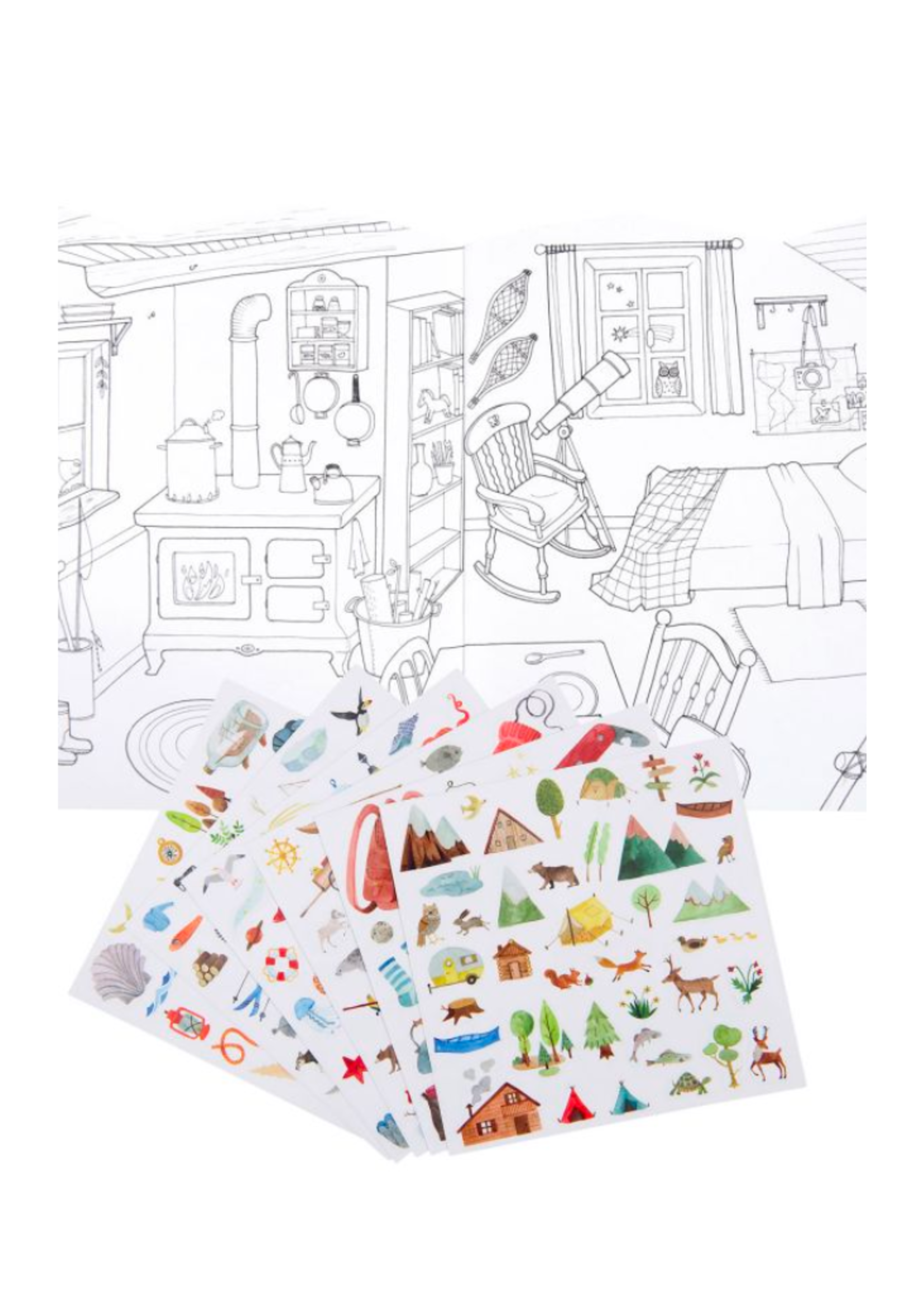 Moulin Roty Le Jardin Du Moulin Coloring & Sticker Book