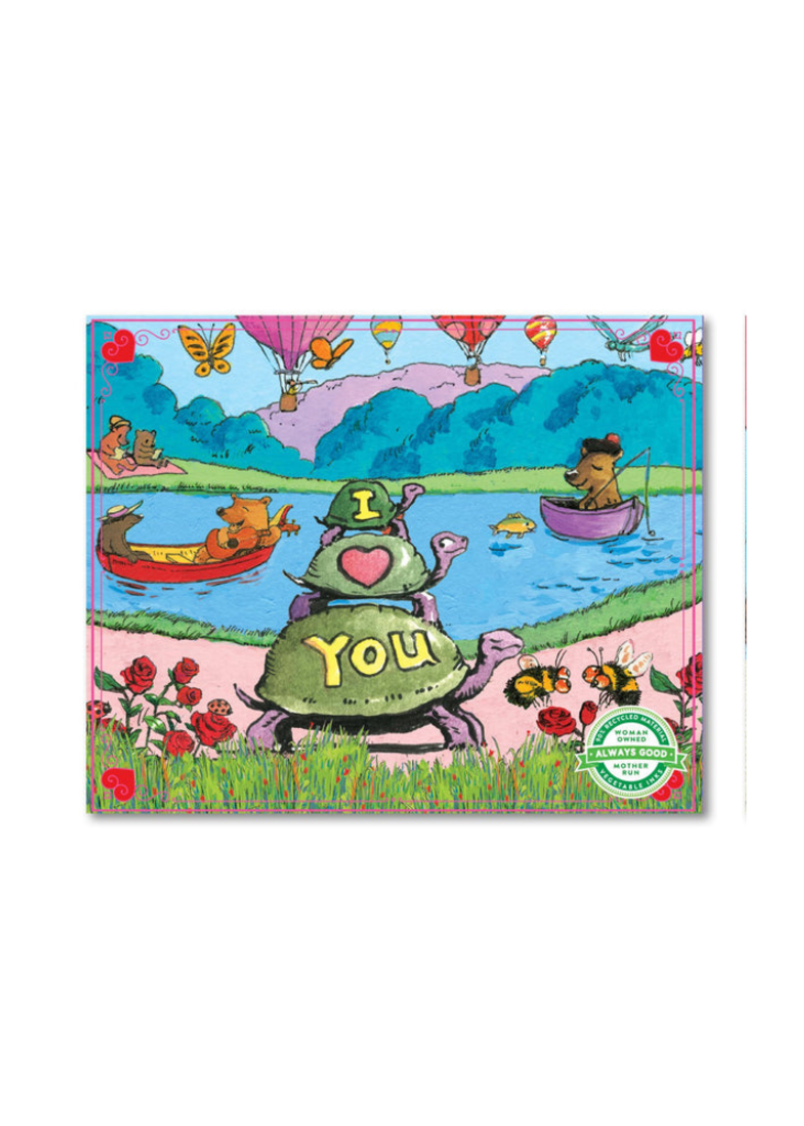 eeBoo I Love Turtles Mini Puzzle