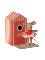 Maileg Beach Mice, Little Sister in Cabin de Plage