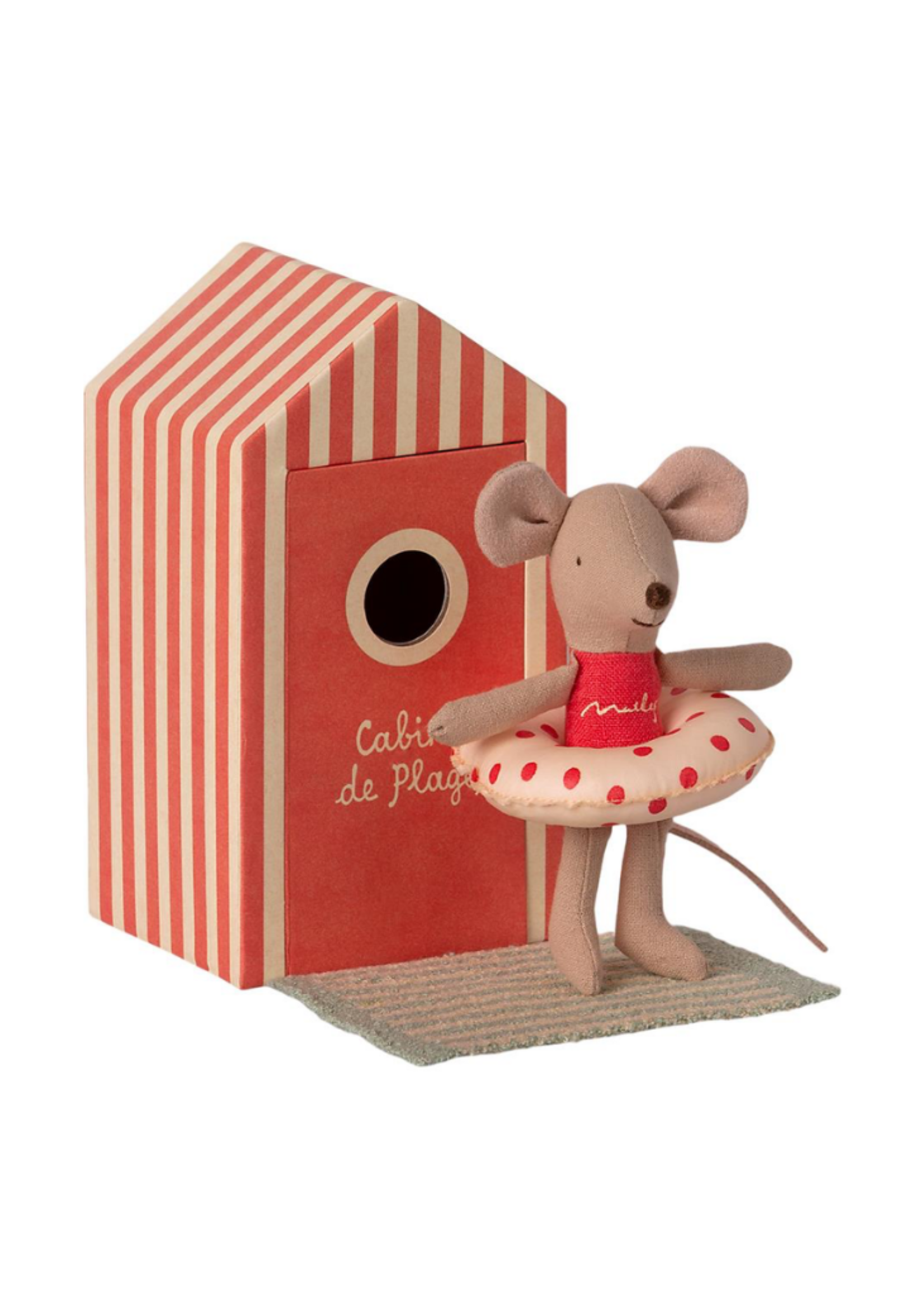 Maileg Beach Mice, Little Sister in Cabin de Plage