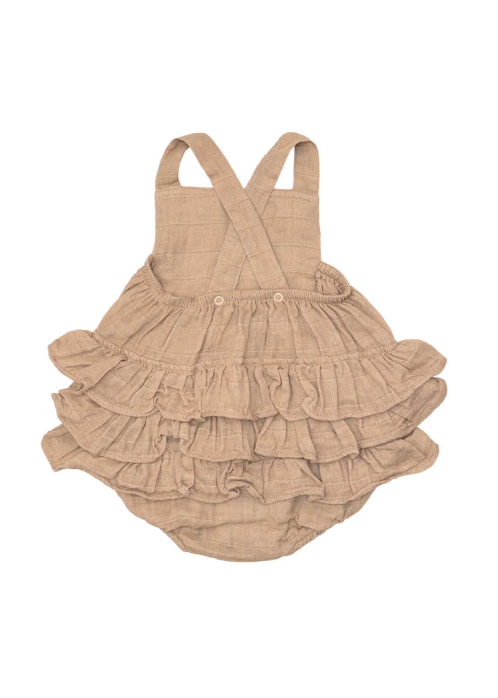 Angel Dear Ruffle Sunsuit - Nougat