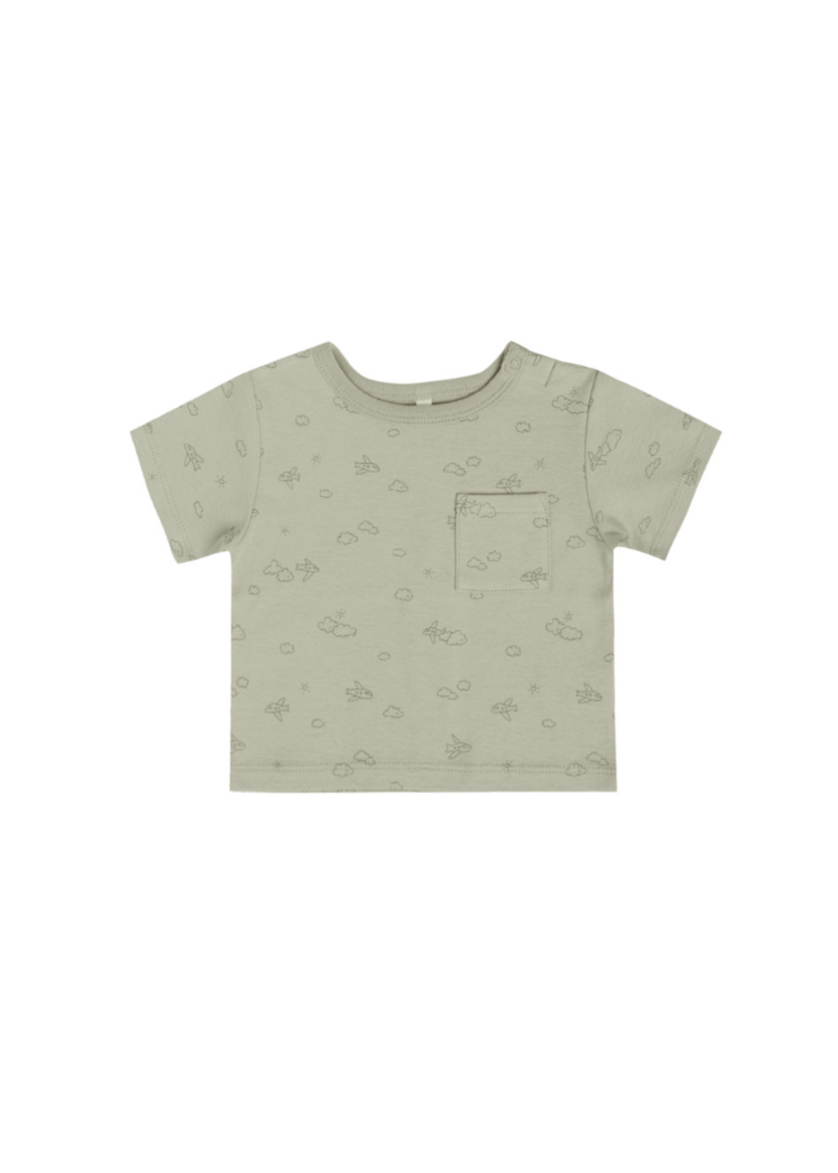 Quincy Mae Airplanes Pocket Tee
