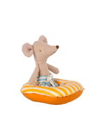 Maileg Rubber Boat, Small Mouse - Yellow Stripe