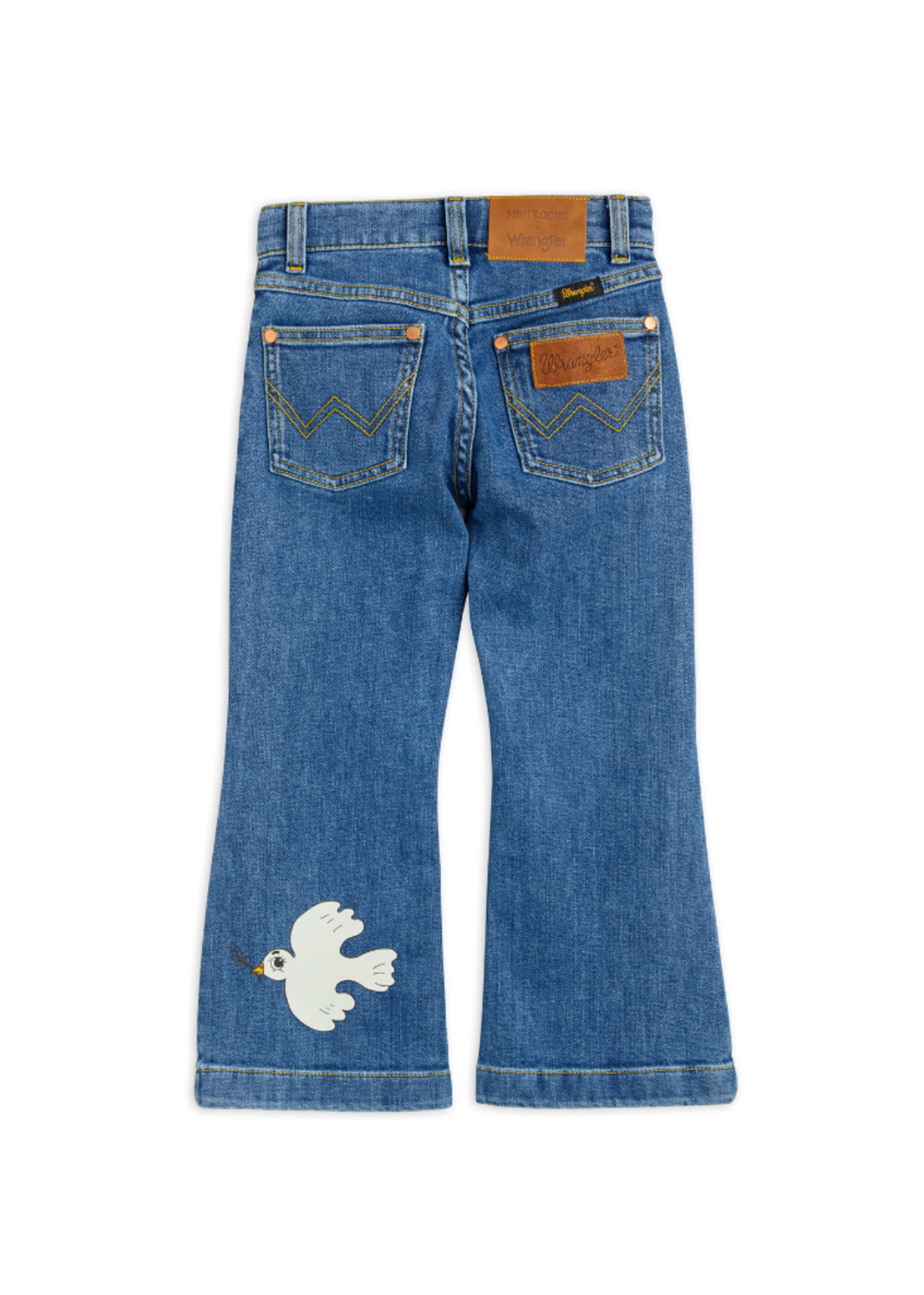 Mini Rodini Peace Dove Denim Flared Jeans