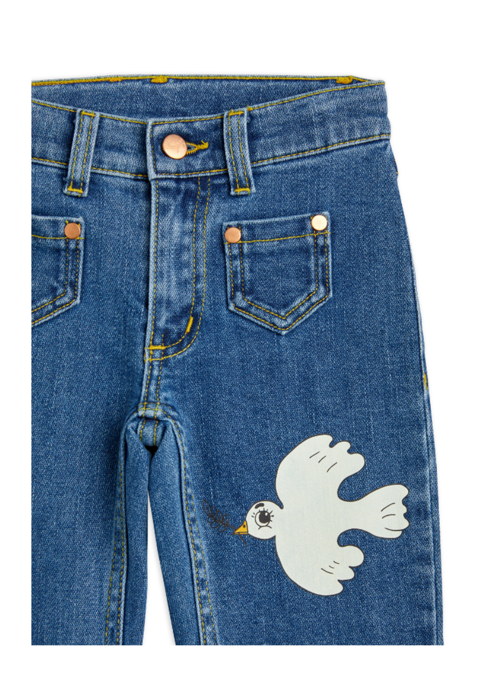 Mini Rodini Peace Dove Denim Flared Jeans