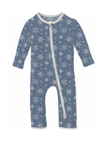 Kickee Pants Blue Snowflakes Coverall