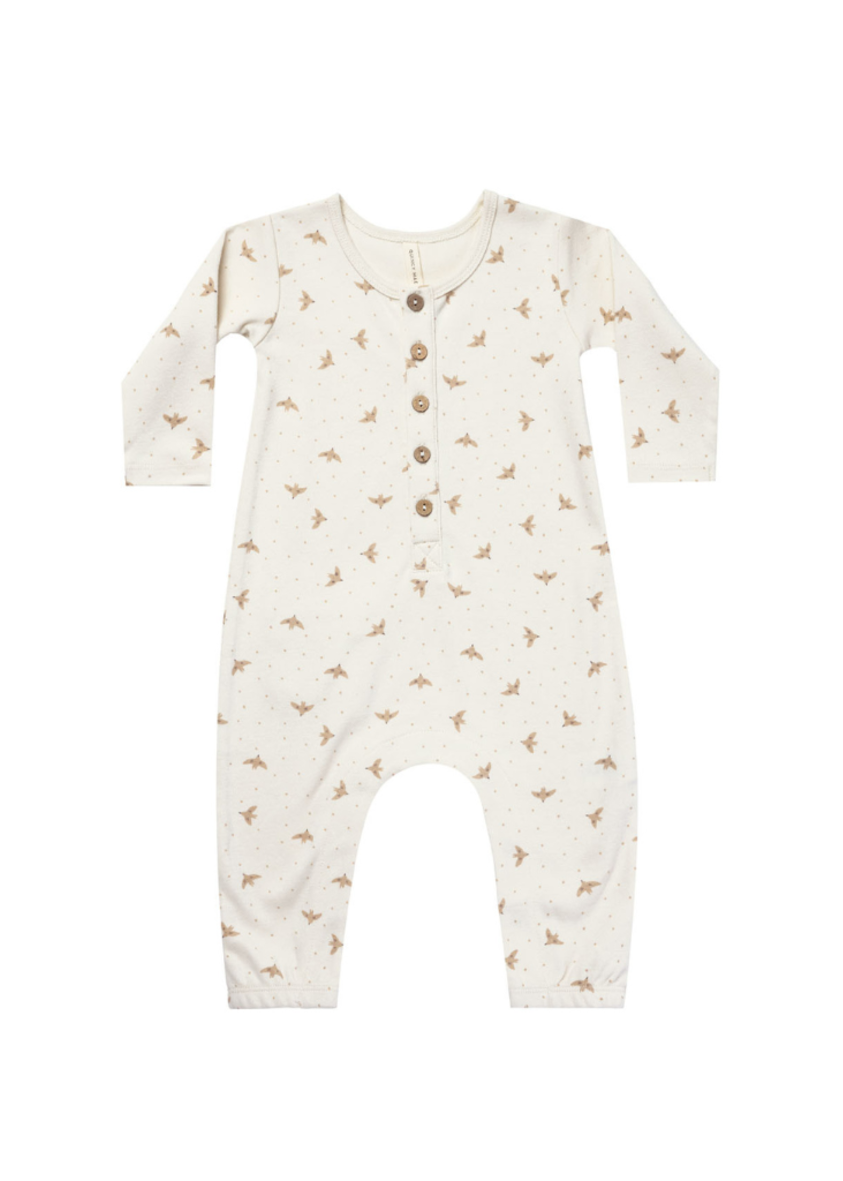 Quincy Mae Long Sleeve Jumpsuit - Doves