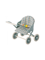 Maileg Stroller, Baby Mice - Mint