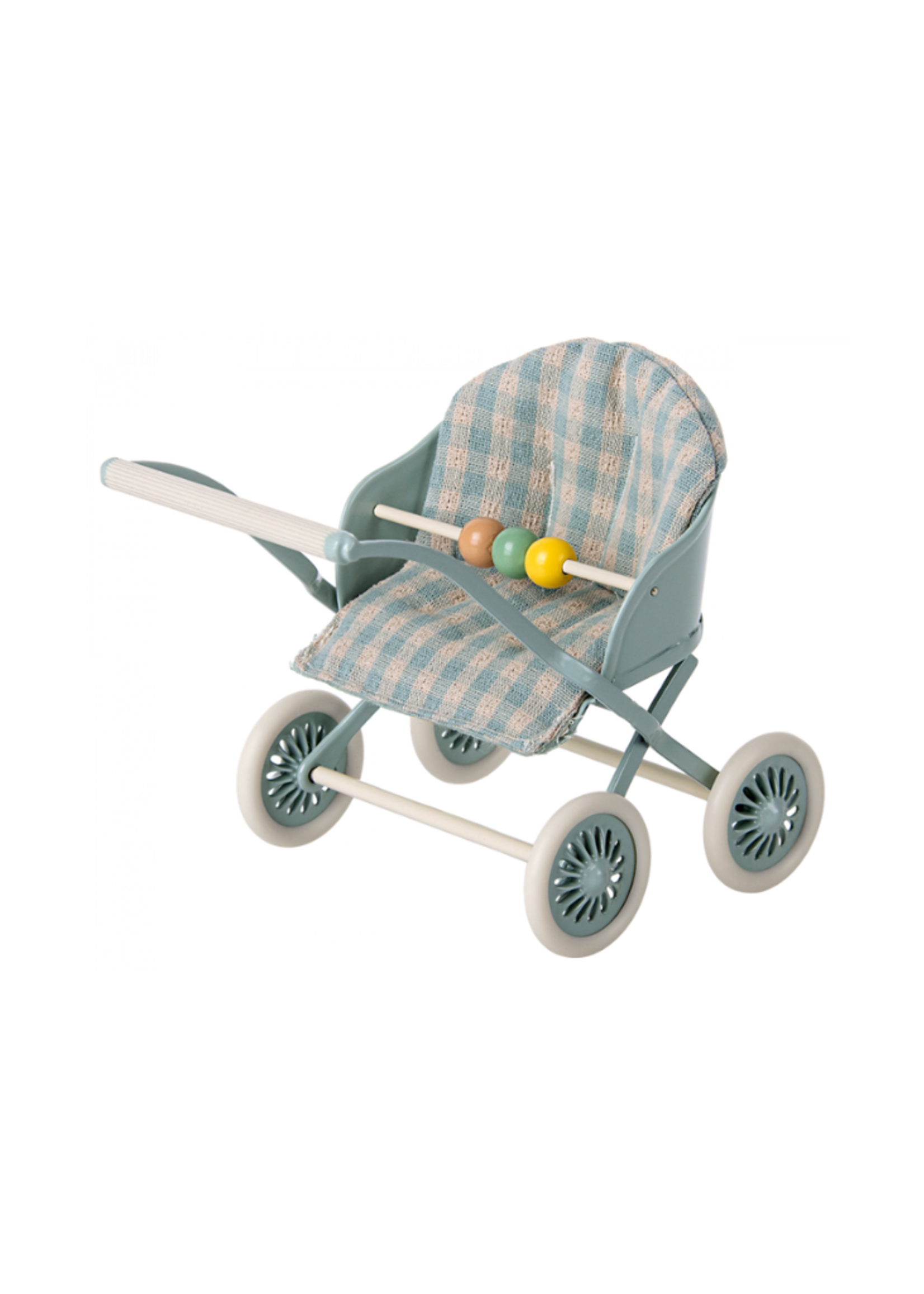 Maileg Stroller, Baby Mice - Mint