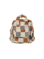 Rylee + Cru Shearling Check Mini Backpack
