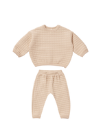 Quilted Sweater & Pant Set - Shell