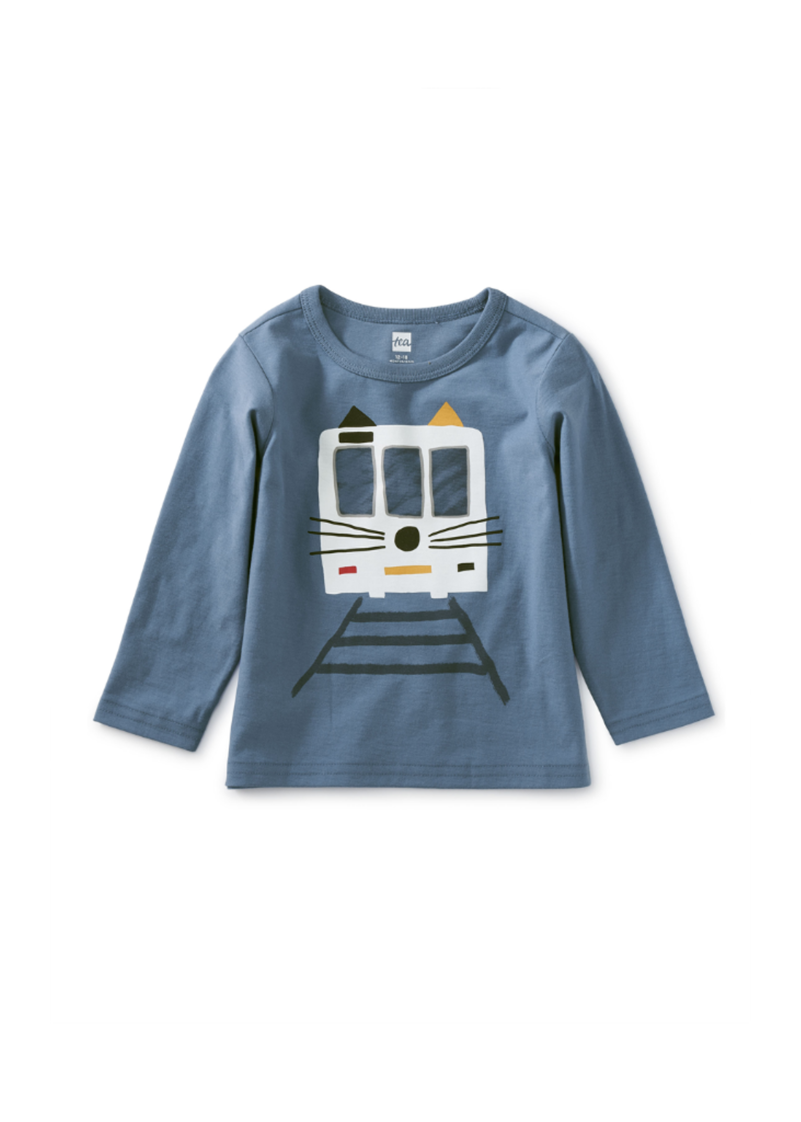 Tea Collection Cat Train Baby Graphic Tee