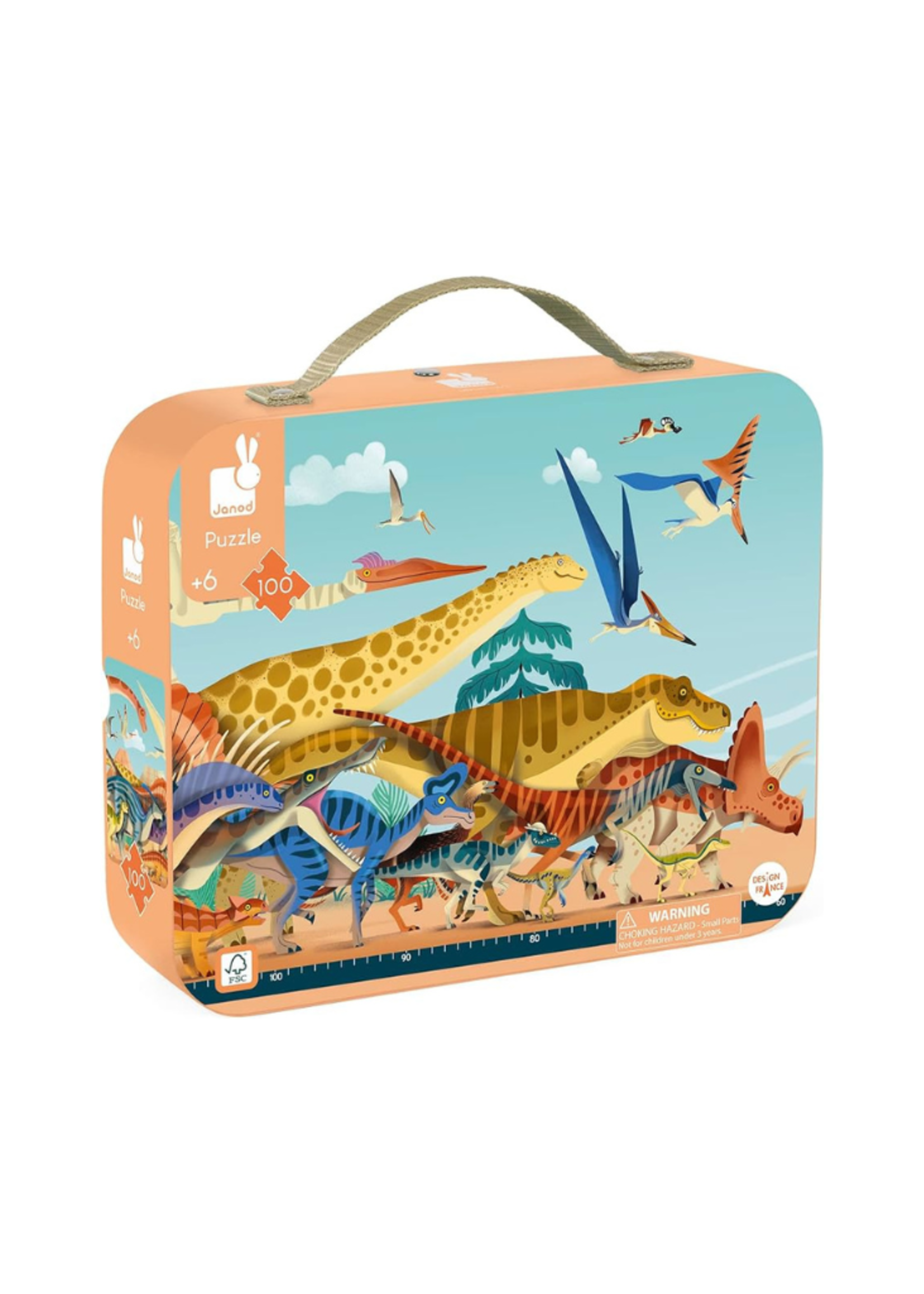 Janod Panoramic Dino Puzzle - 100 Pieces