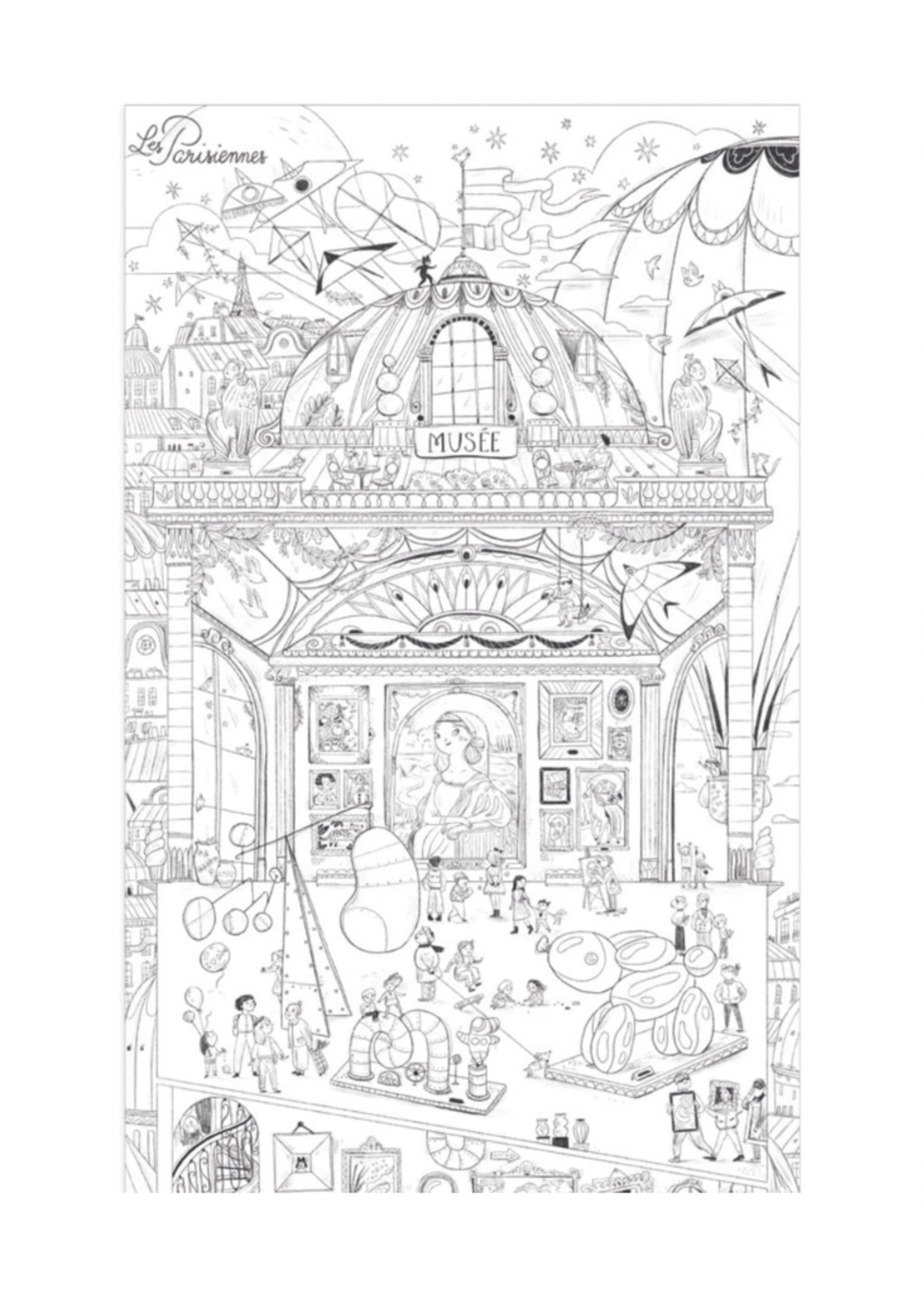 Moulin Roty Les Parisiennes Giant Coloring Poster - Sugarcup Trading