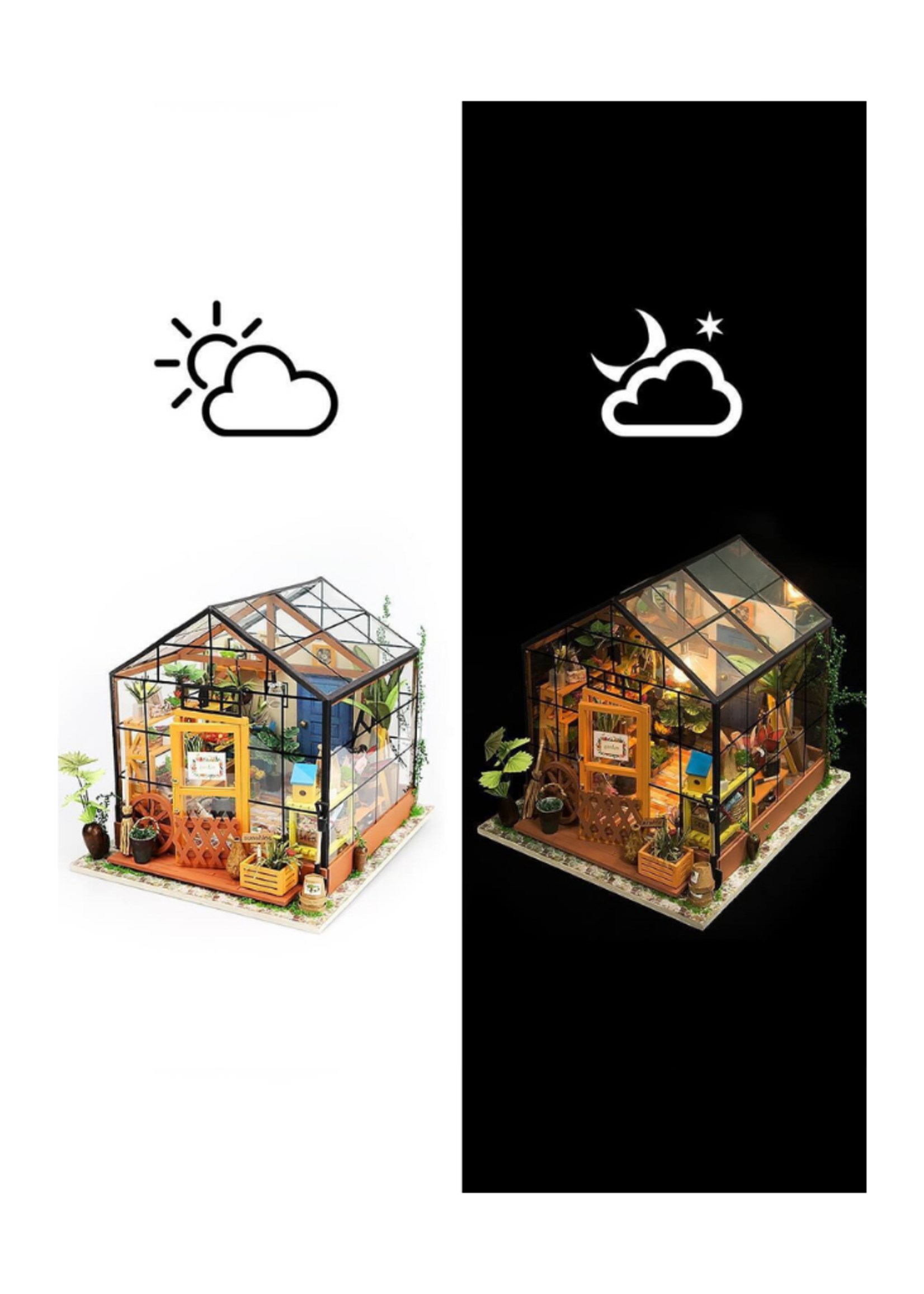 Hands Craft DIY Miniature House Kit: Cathy's Flower House
