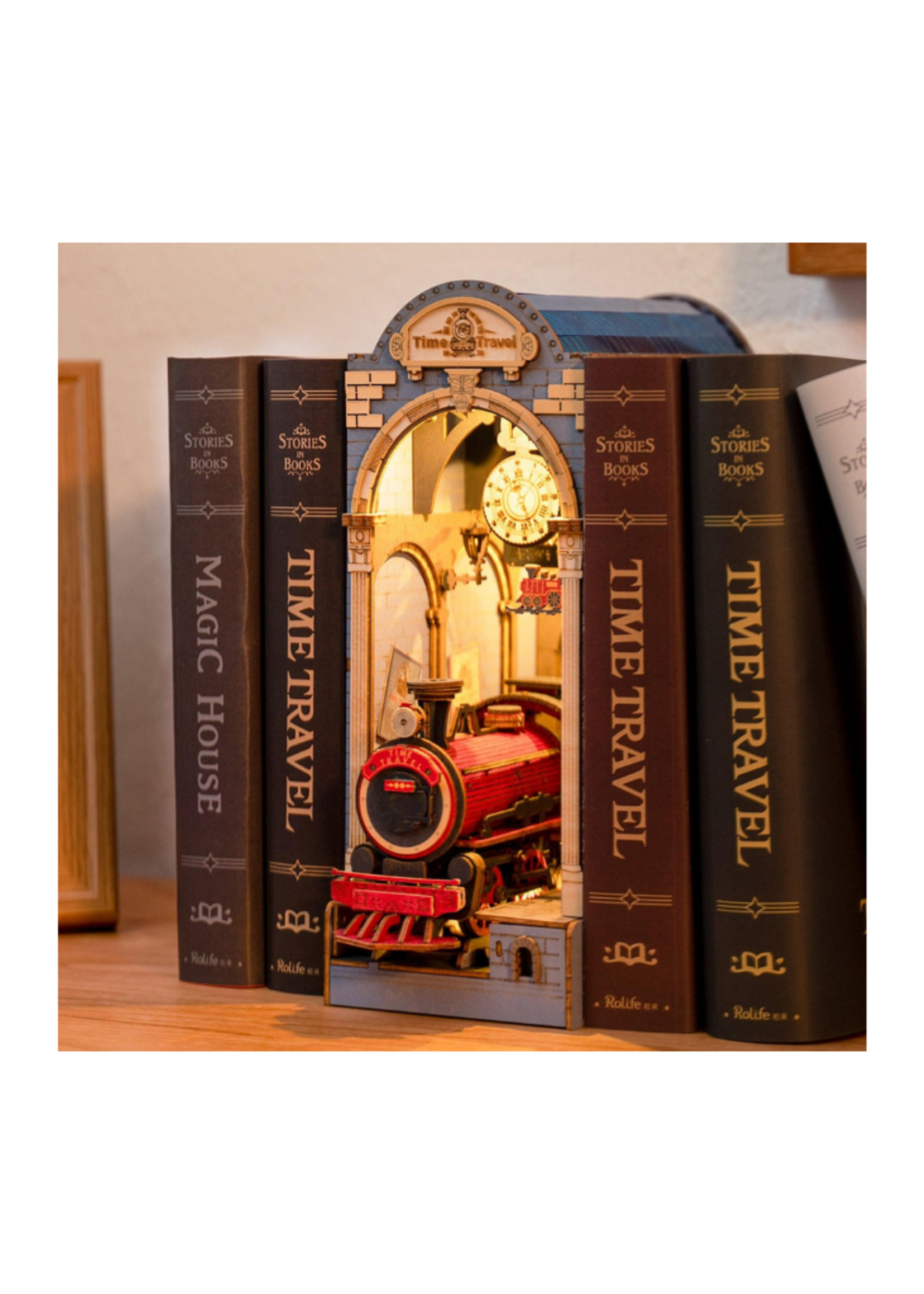 Hands Craft DIY Miniature House Book Nook Kit: Time Travel