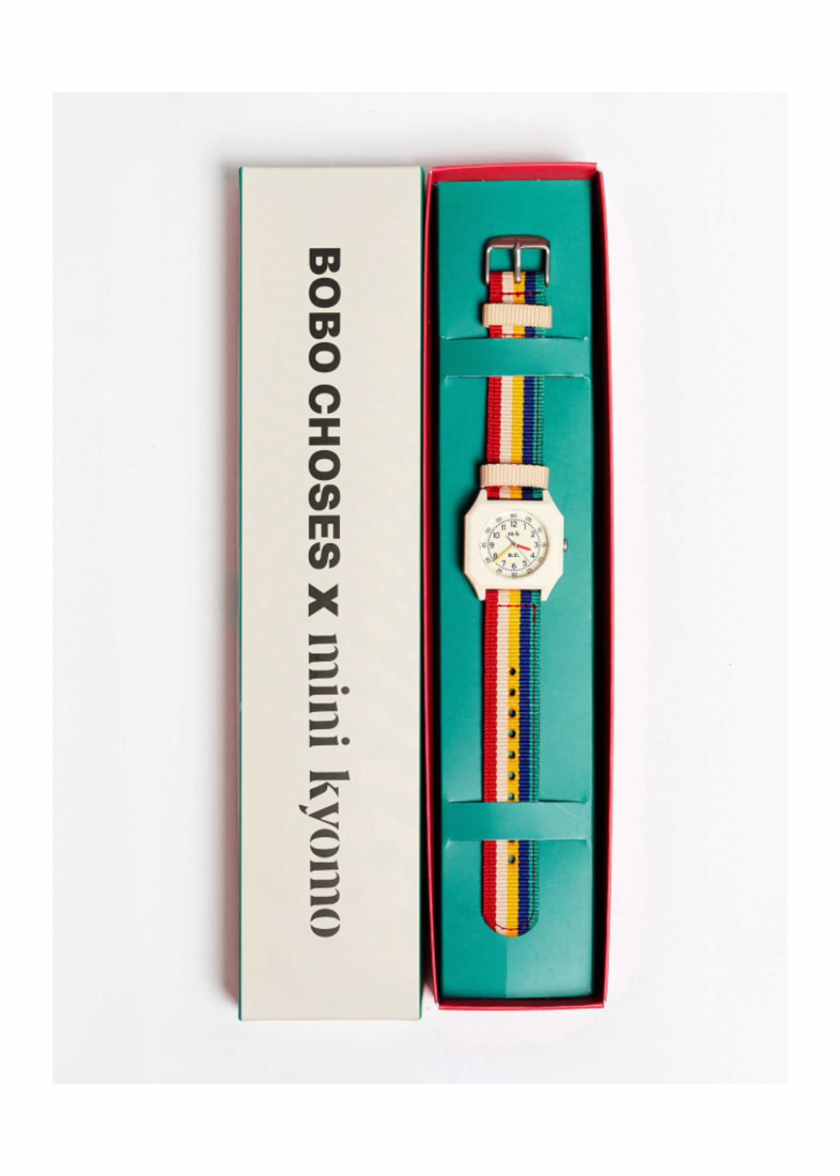 Mini Kyomo Multicolor Stripes Watch - Bobo Choses x Mini Kyomo
