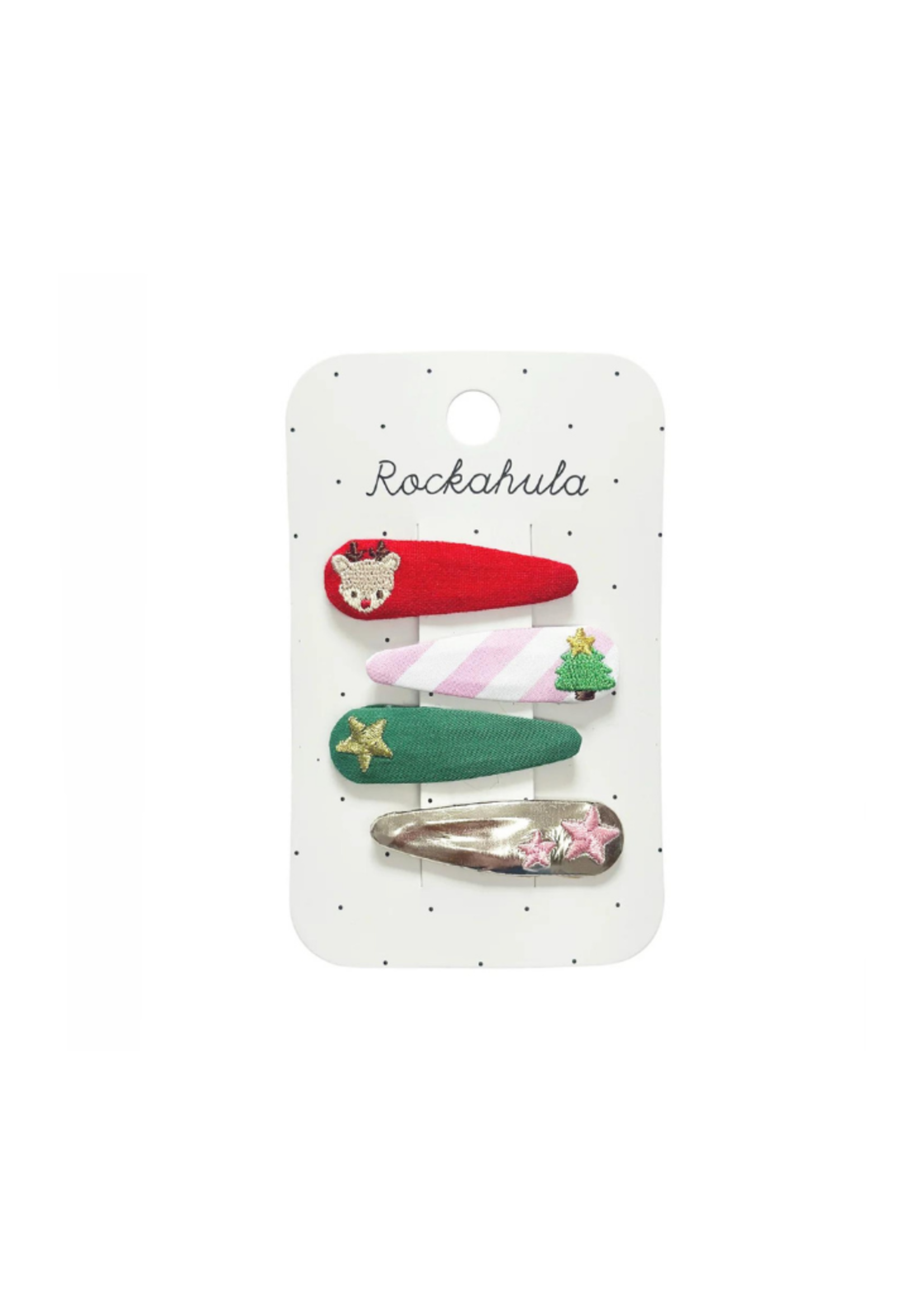 Rockahula Kids Jolly Xmas Embroidered Clip Set