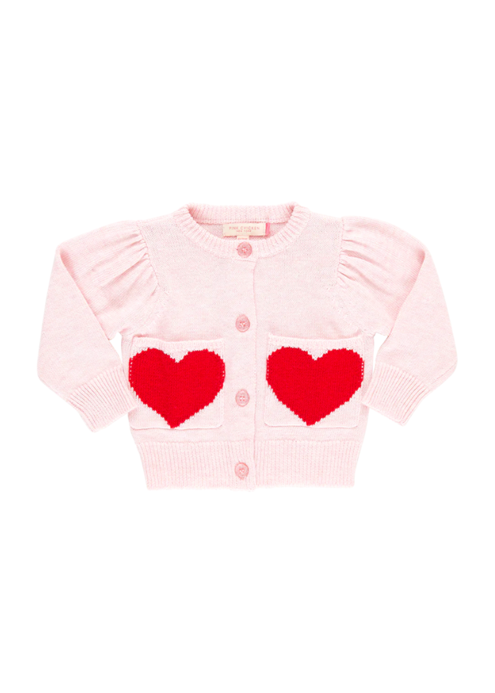 Pink Chicken Baby Pocket Sweater