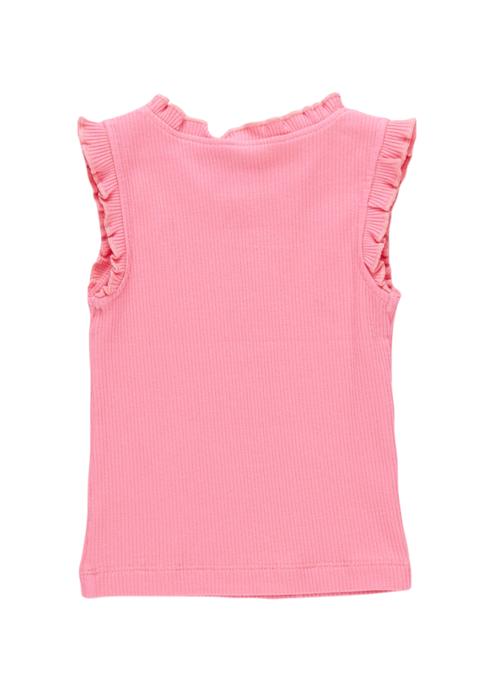 Pink Chicken Ruffle Rib Tank