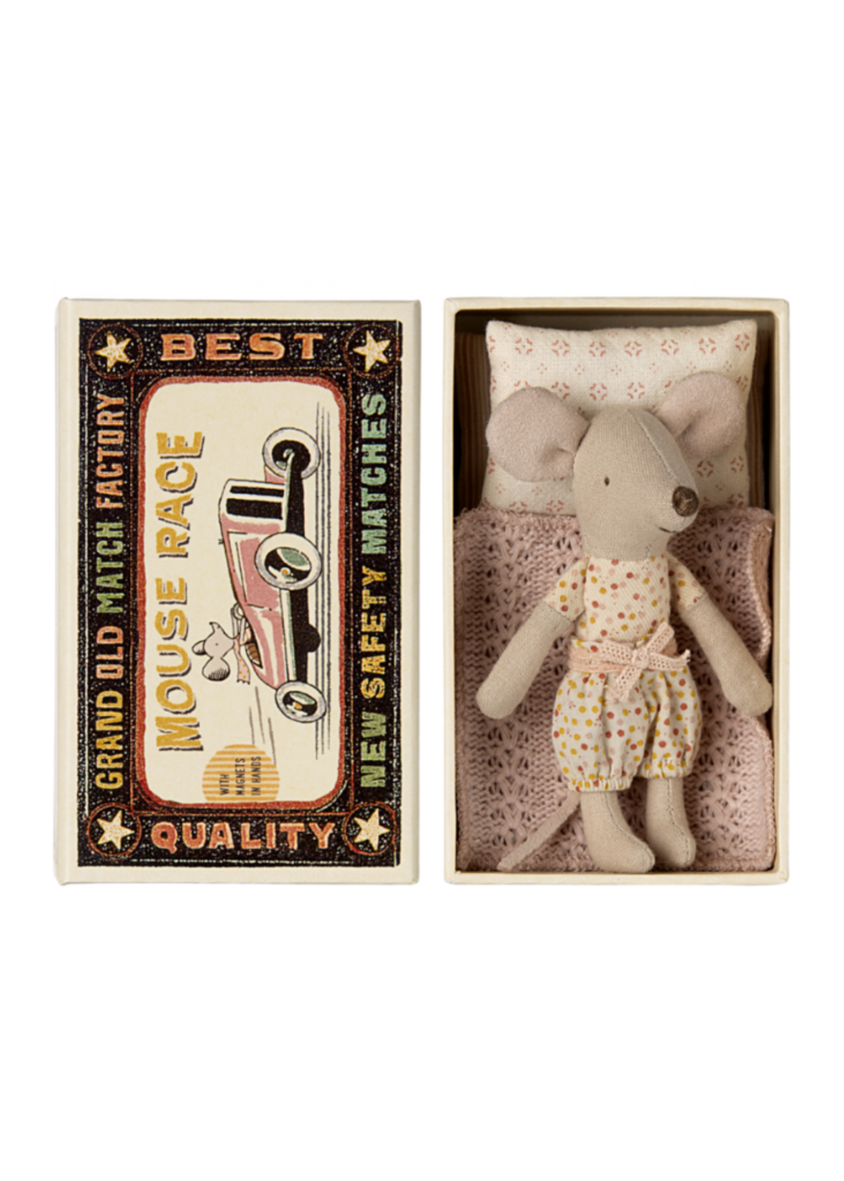 Maileg Little Sister Mouse in Matchbox