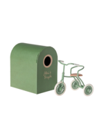 Maileg Abri a Tricycle, Mouse - Green