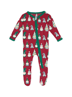 Kickee Pants Crimson Gnomes Footie
