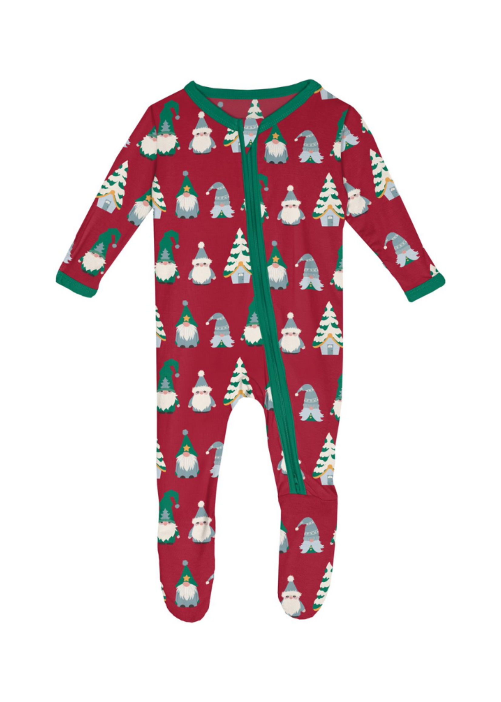 Kickee Pants Crimson Gnomes Footie