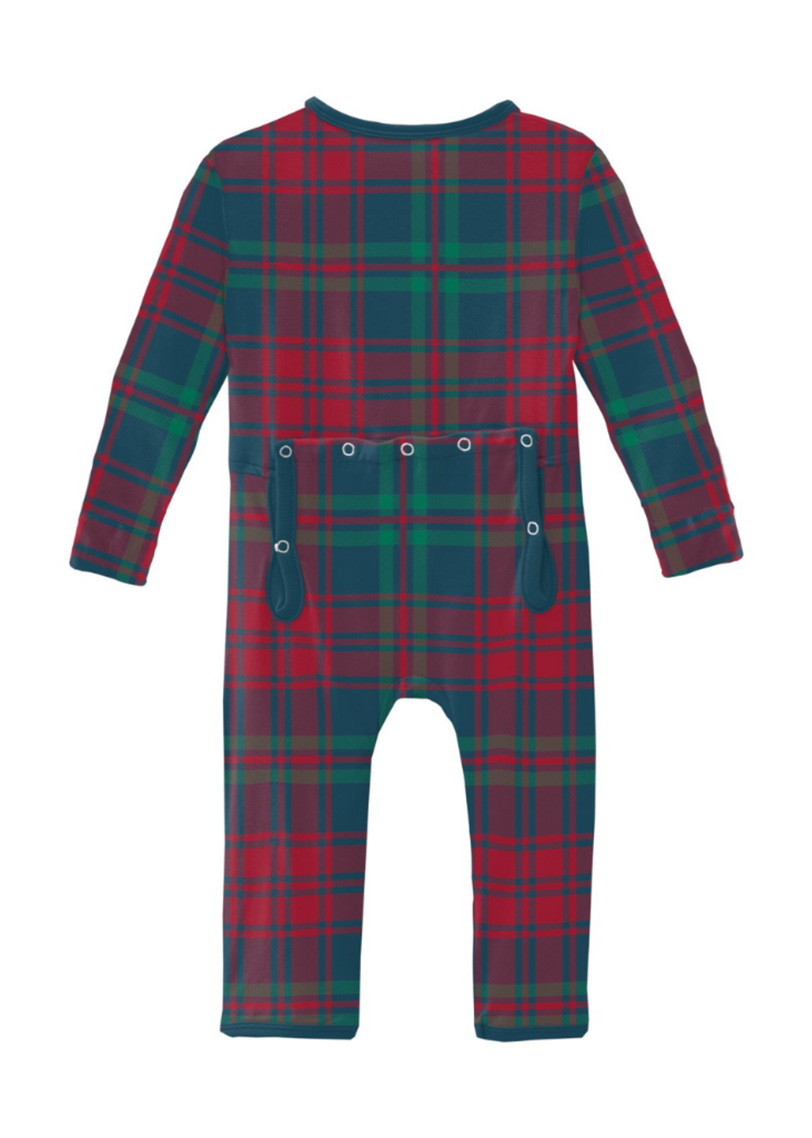 Kickee Pants Peacock Plaid Coverall