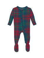 Kickee Pants Peacock Plaid Ruffle Footie