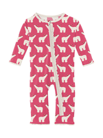 Kickee Pants Winter Rose Polar Bears Ruffle Coverall