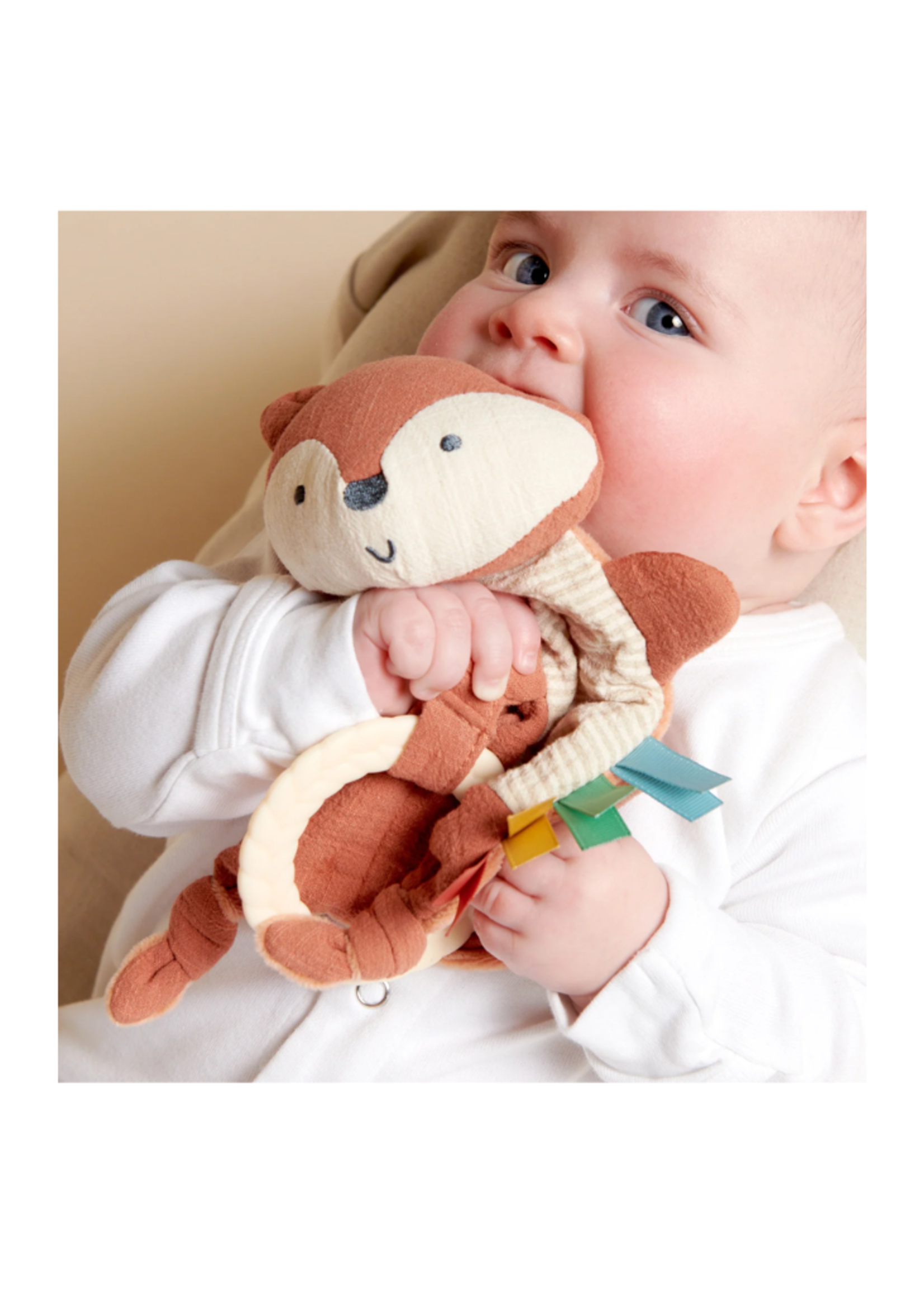 Itzy Ritzy Fox Bitzy Crinkle Sensory Toy with Teether