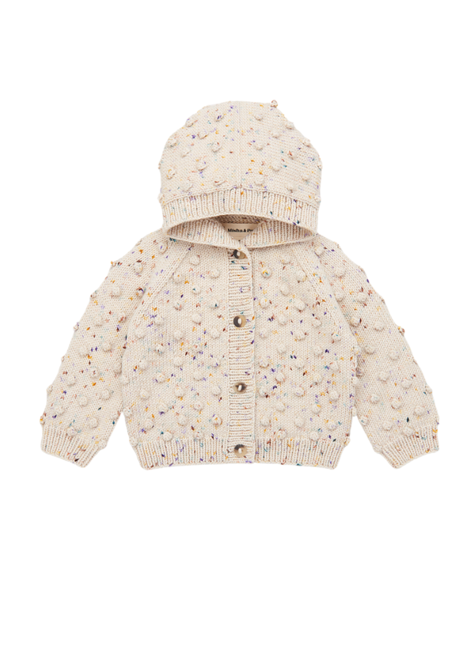 Misha & Puff Hooded Popcorn Cardigan