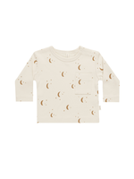 Quincy Mae Moons Long Sleeve Pocket Tee