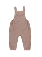Quincy Mae Plum GIngham Overall