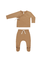 Quincy Mae Wrap Top & Footed Pant Set