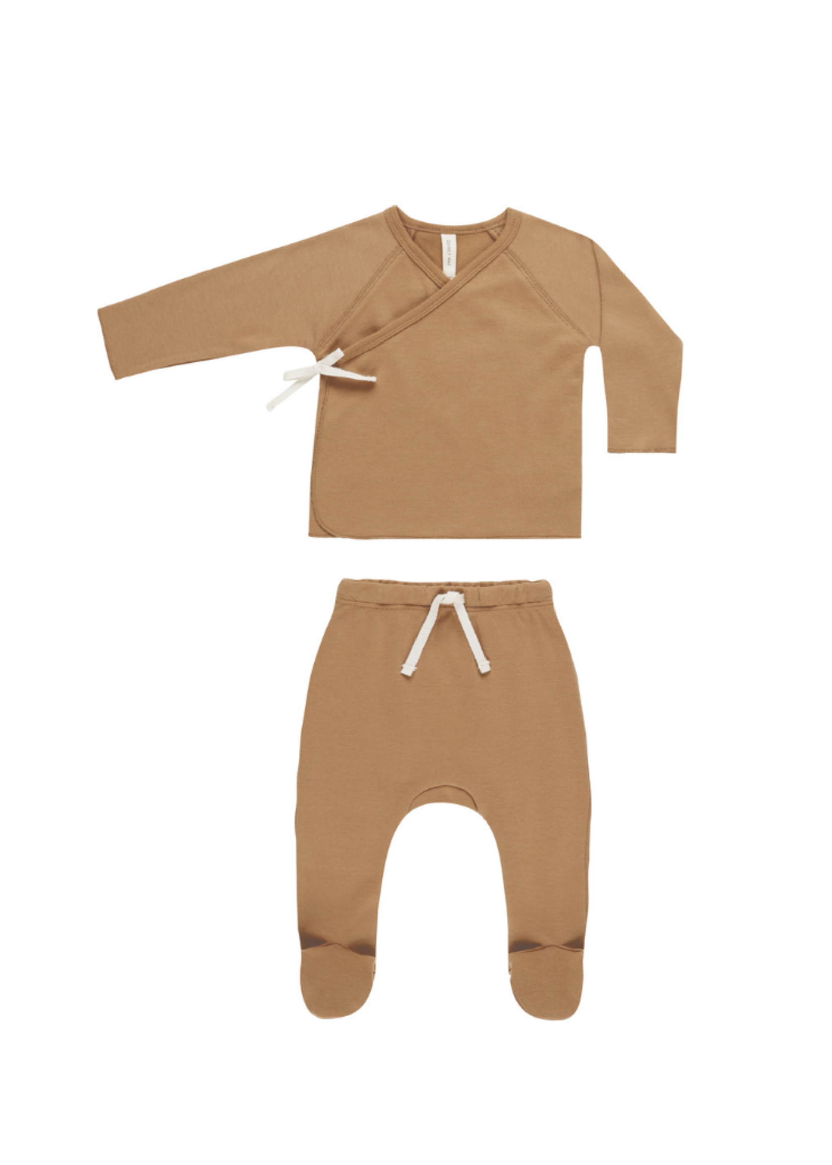 Quincy Mae Wrap Top & Footed Pant Set