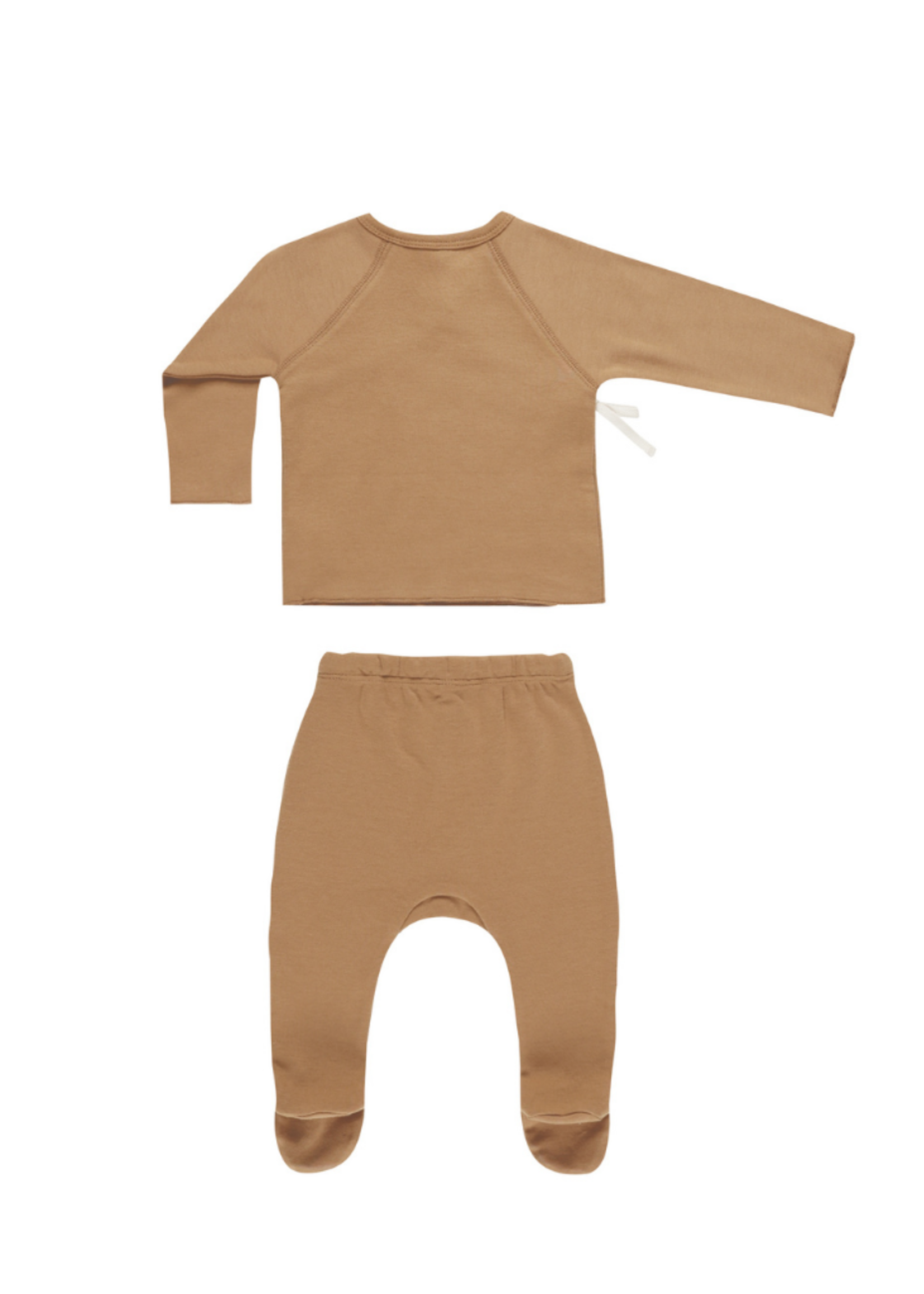Quincy Mae Wrap Top & Footed Pant Set