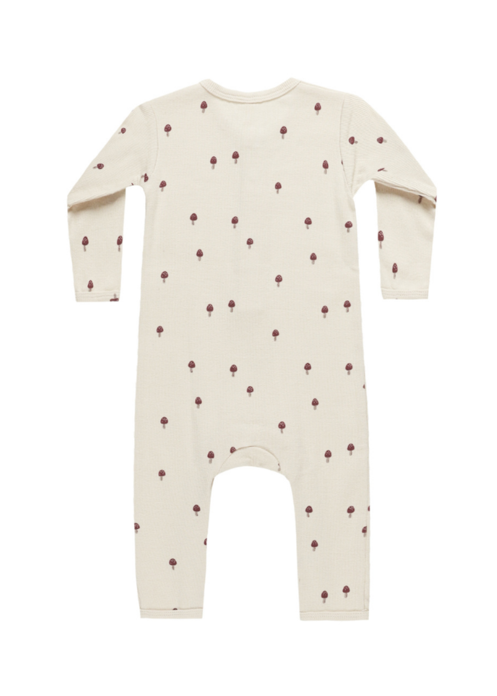 Quincy Mae Mushrooms Ribbed Baby Jumpsuit