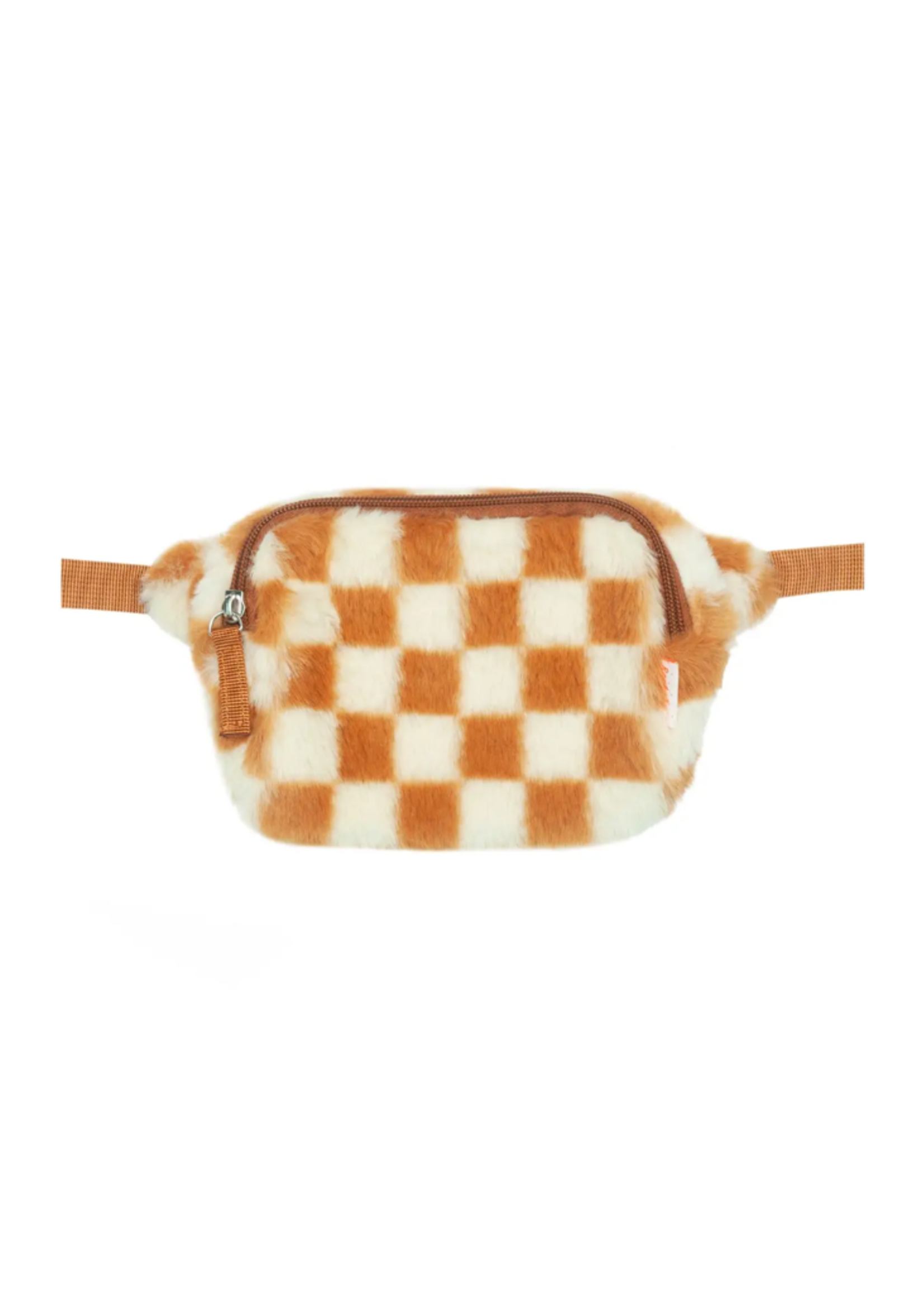 Rockahula Kids Toffee Check Furry Bum Bag