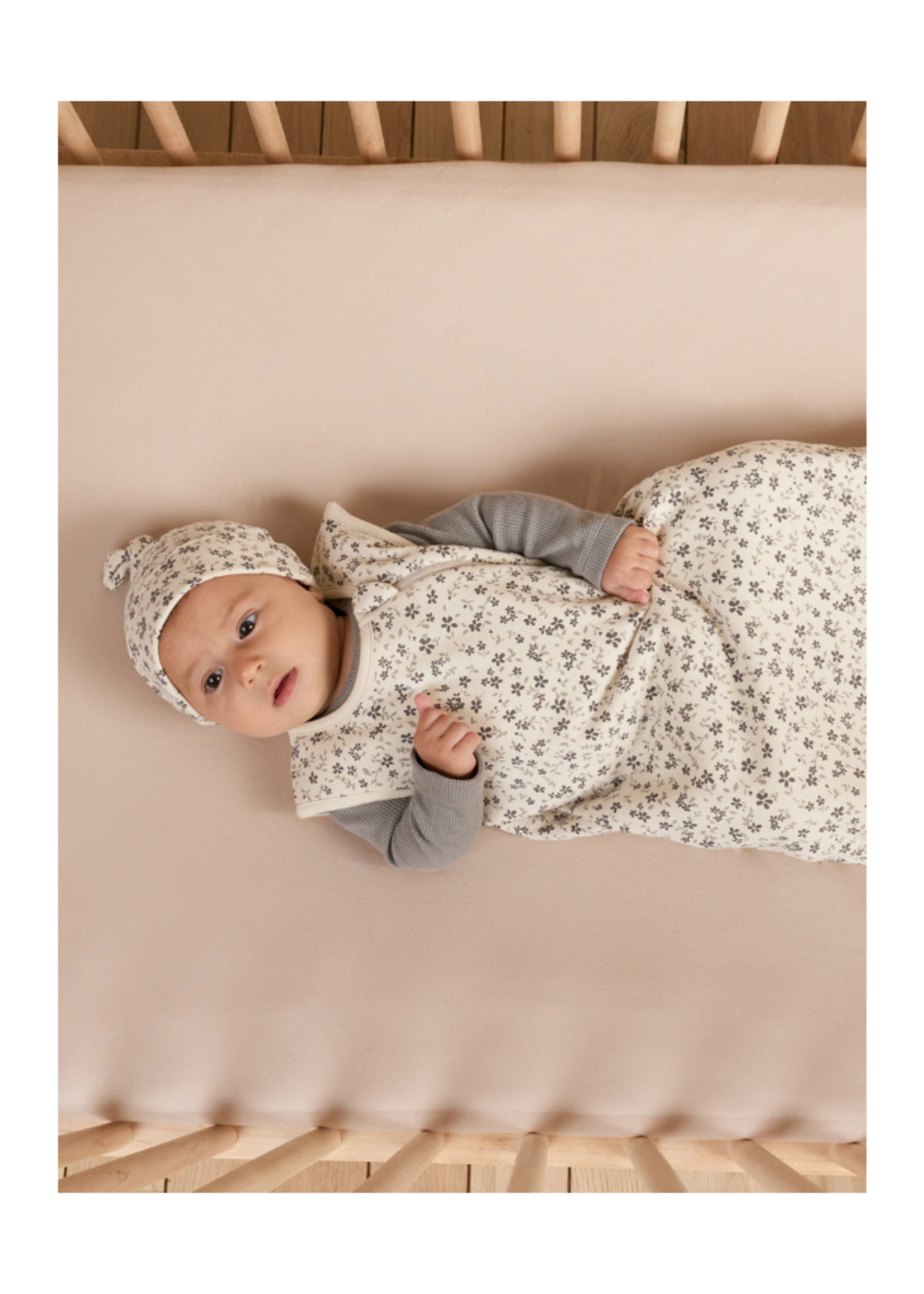 Quincy Mae Blue Floral Jersey Sleep Bag