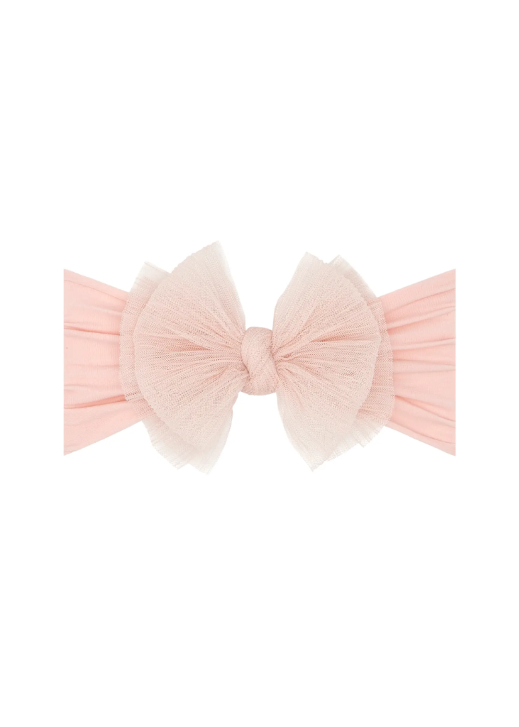 Baby Bling Tulle Fab Headband - Pleated Rose Quartz