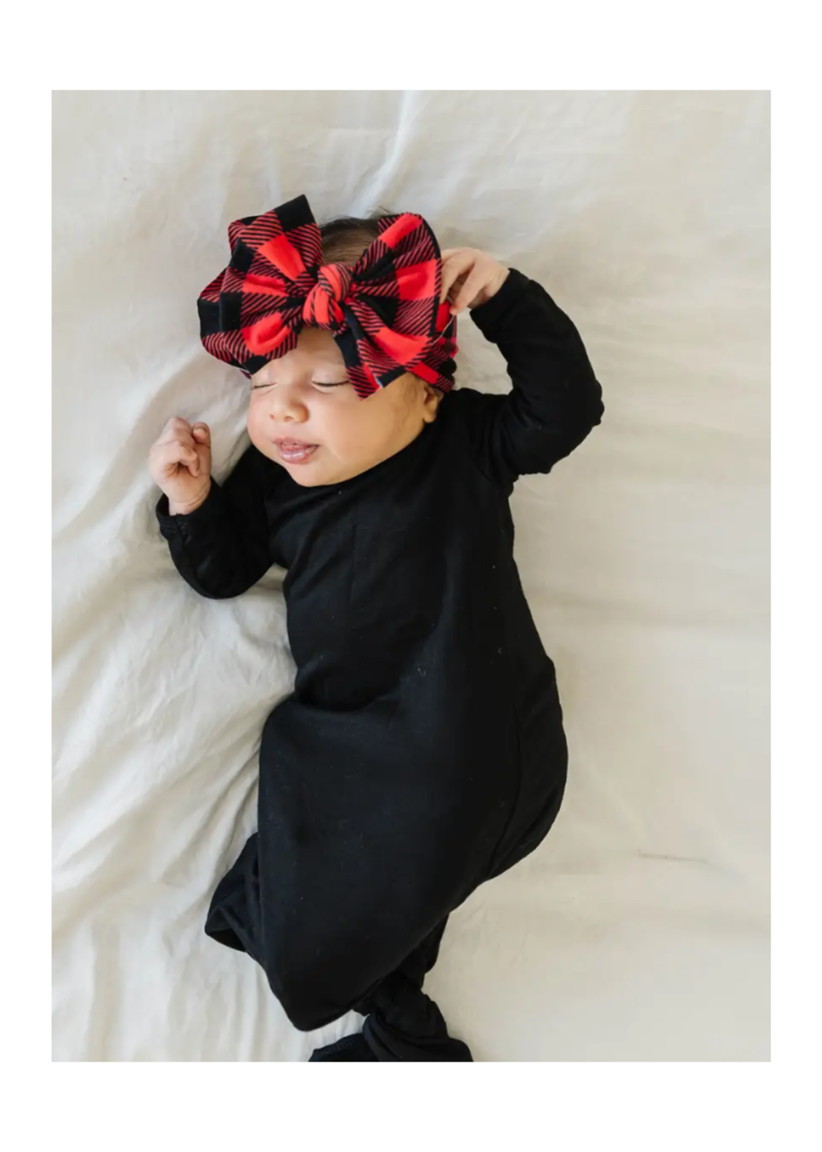 Baby Bling Printed Knot Headband - Lumberjack