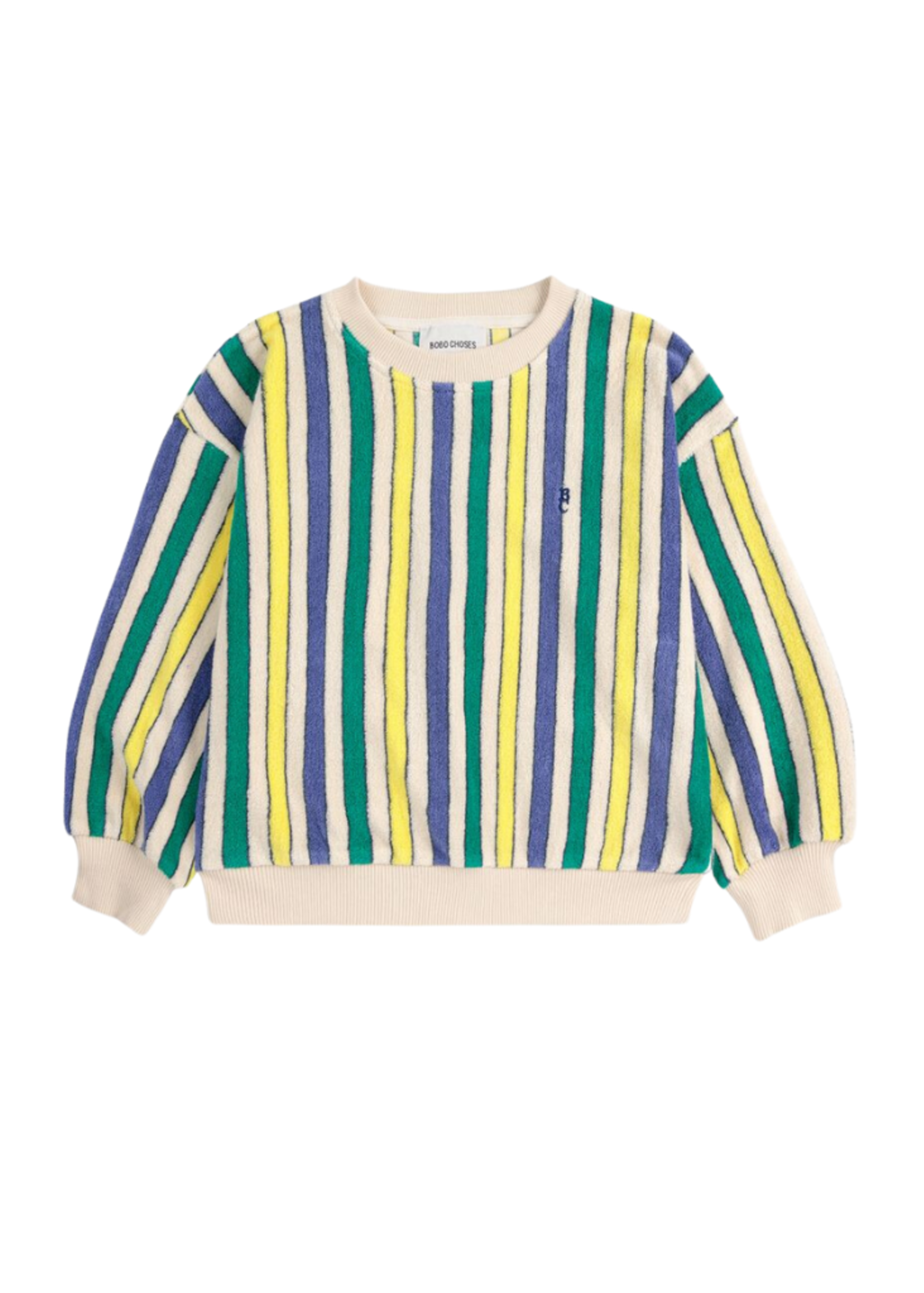 Bobo Choses Multicolor Stripes Terry Cloth Sweatshirt
