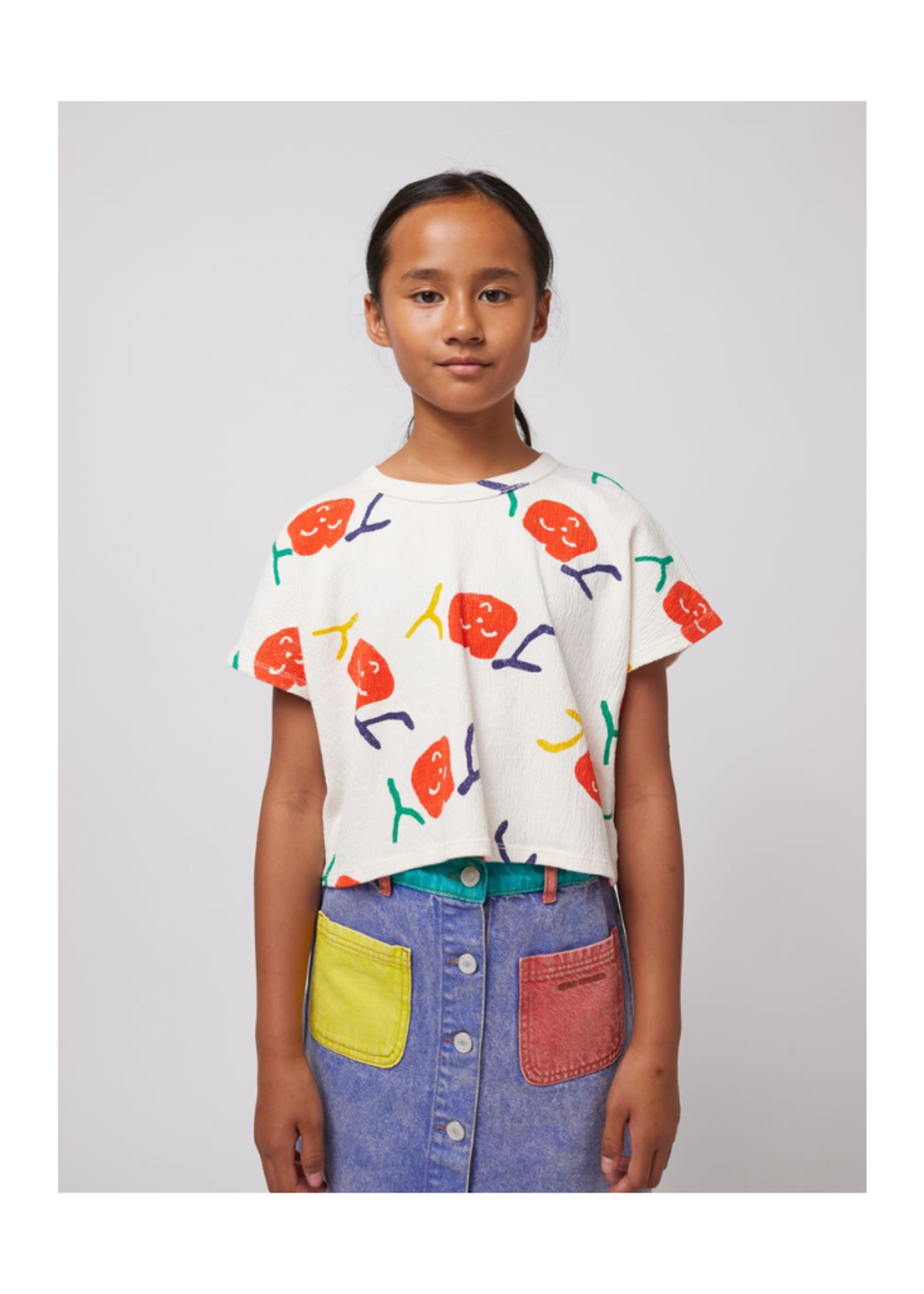 Bobo Choses Smiling All Over Cropped T-Shirt