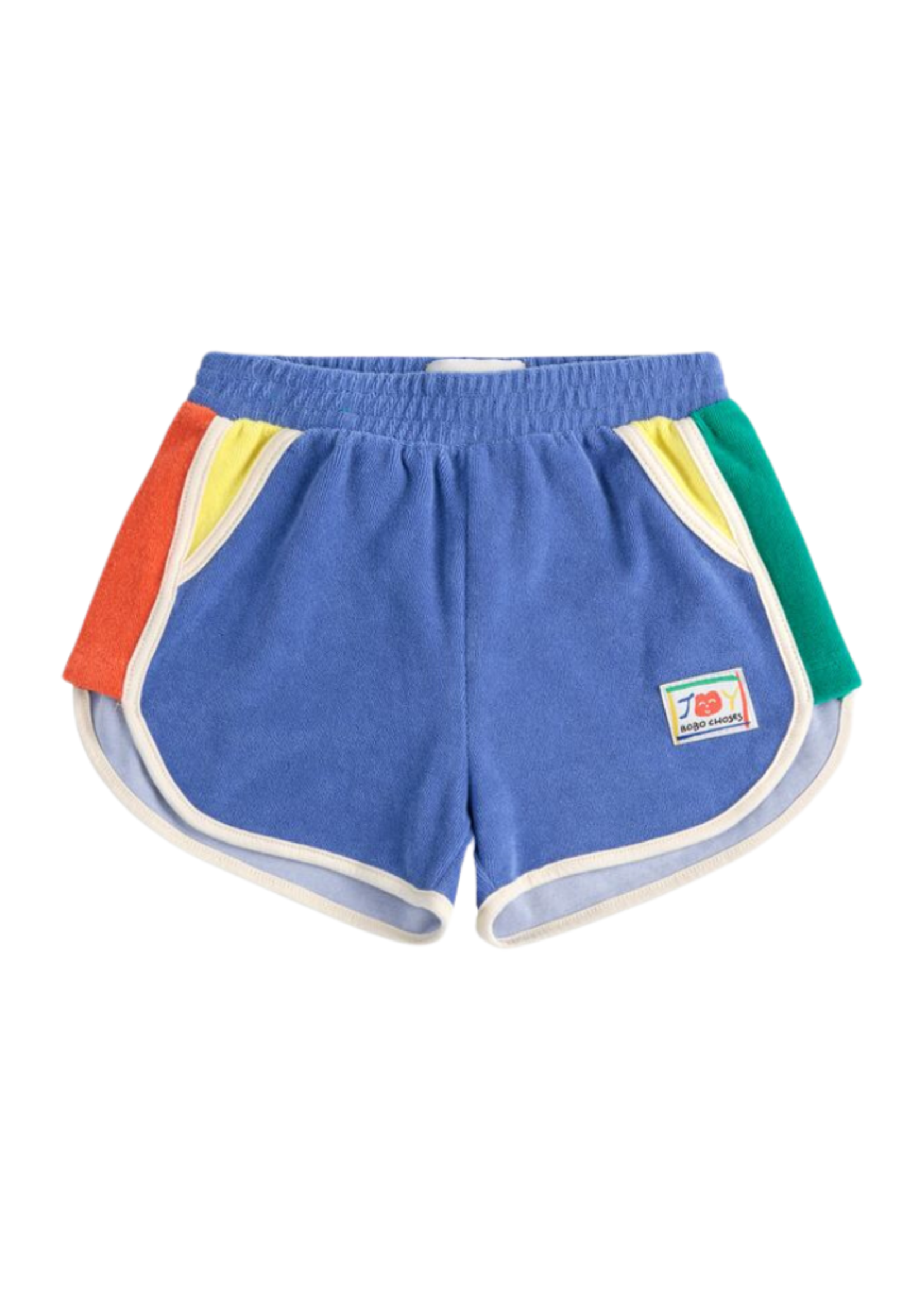 Bobo Choses Smiling Color Block Terry Cloth Shorts