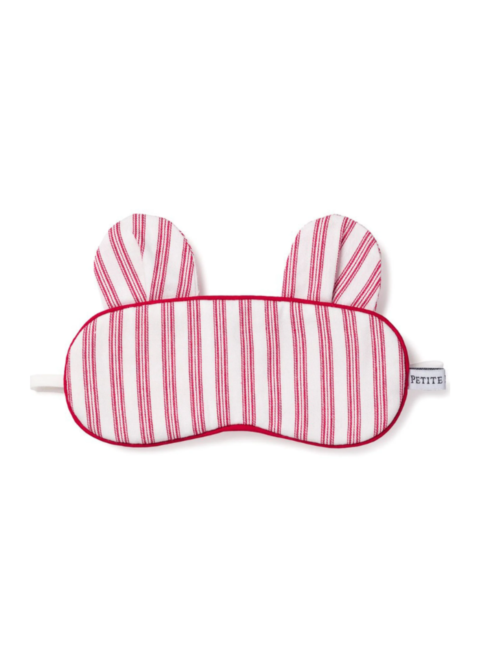 Petite Plume Antique Red Ticking Bear-y Sweet Eye Mask